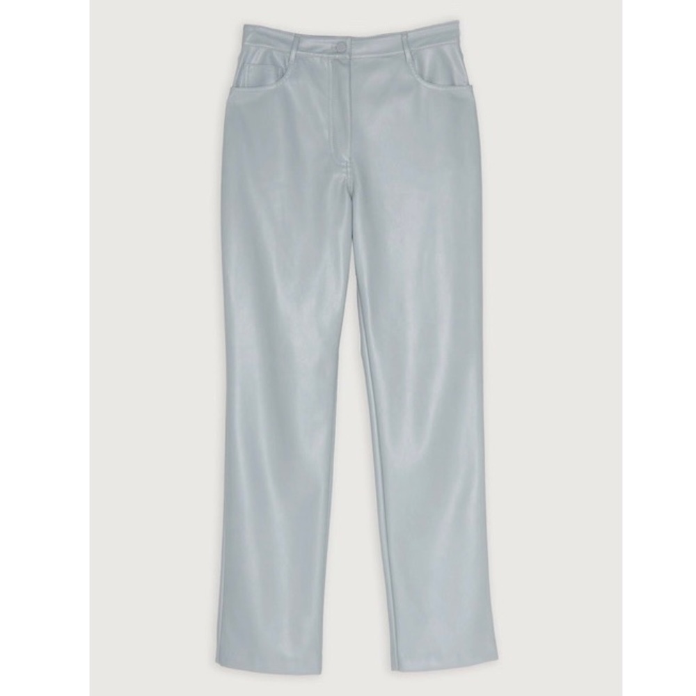 NWT Oak + Fort Light Blue Vegan Leather Pants